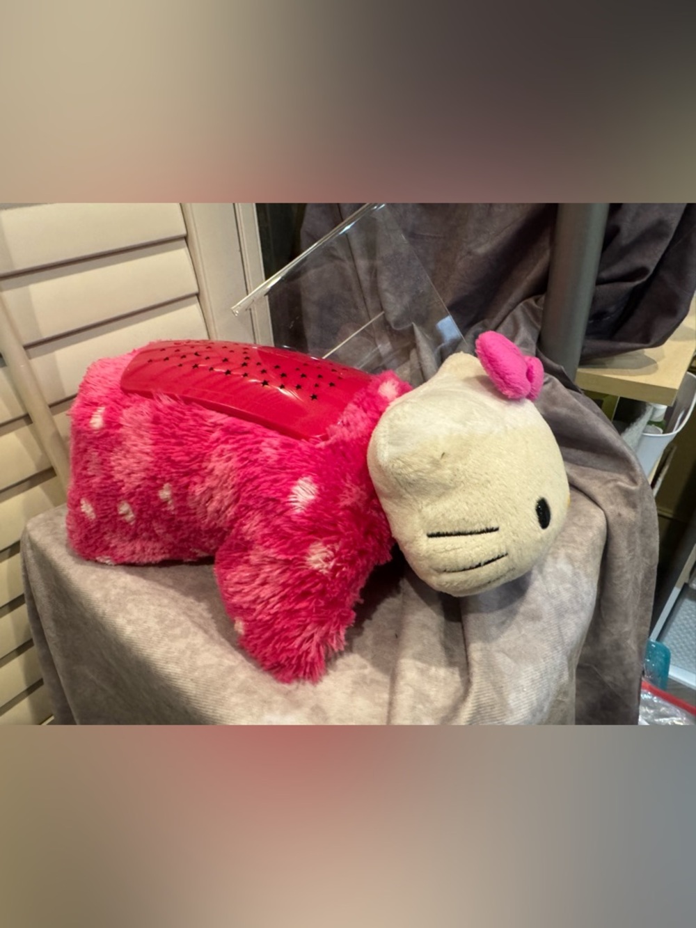 Pillow Pet Dream Lites‎ Plush Pink Hello Kitty Star  Projector Night Light